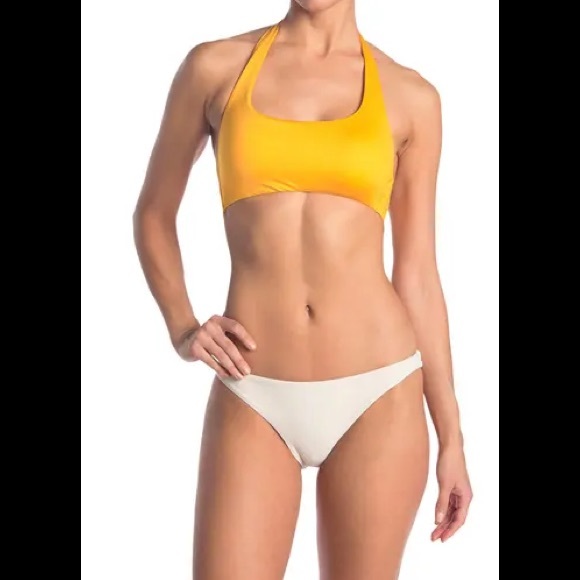 BECCA - Solid Halter Tie Back Bikini Top - Picture 3 of 5